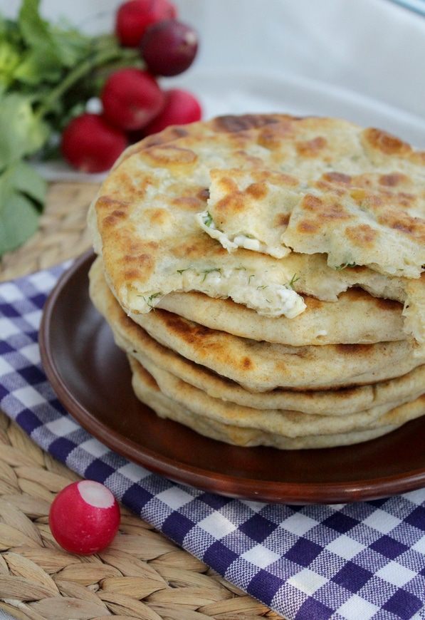 Лепешки с ц/з мукой, брынзой и моцареллой