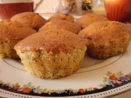Творожные кексы с маком