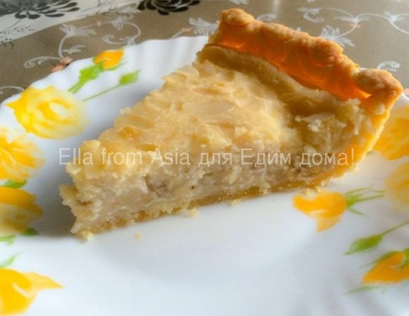 Бананово-миндальный тарт с маскарпоне