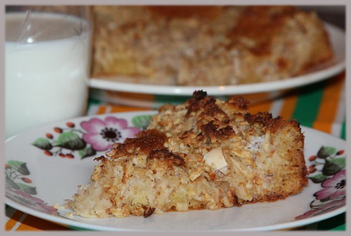 Яблочный пирог с белым шоколадом