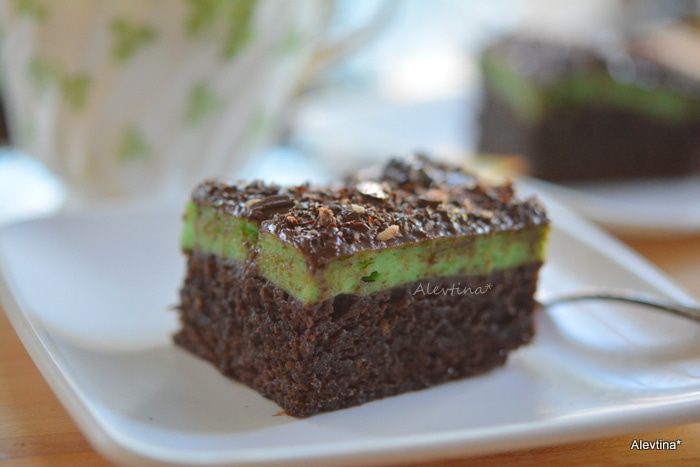 Брауни с мятным вкусом (Creme De Menthe Holiday Brownies)