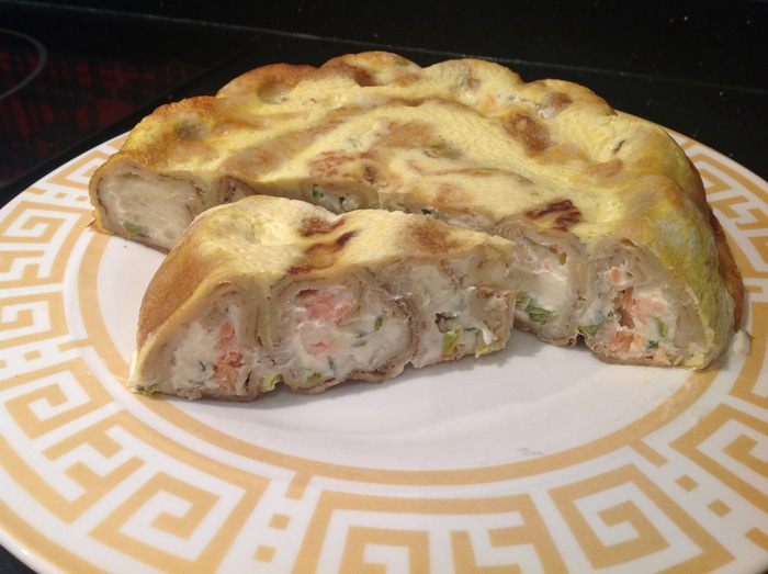 Закусочный блинный пирог