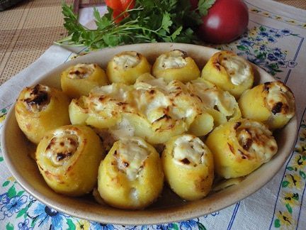  Фаршированный мясом картофель