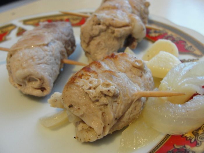 Мясо  на шпажках "С огоньком"