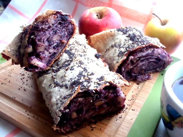 Штрудель из лаваша (постный)