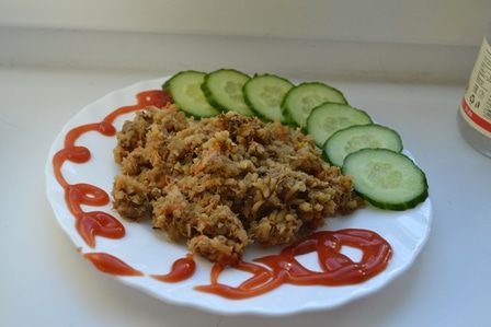 Ризотто с курицей и грибами в мультиварке