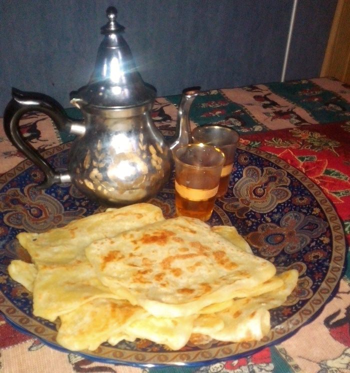 Марокканский слоеный блин ("Msemen")