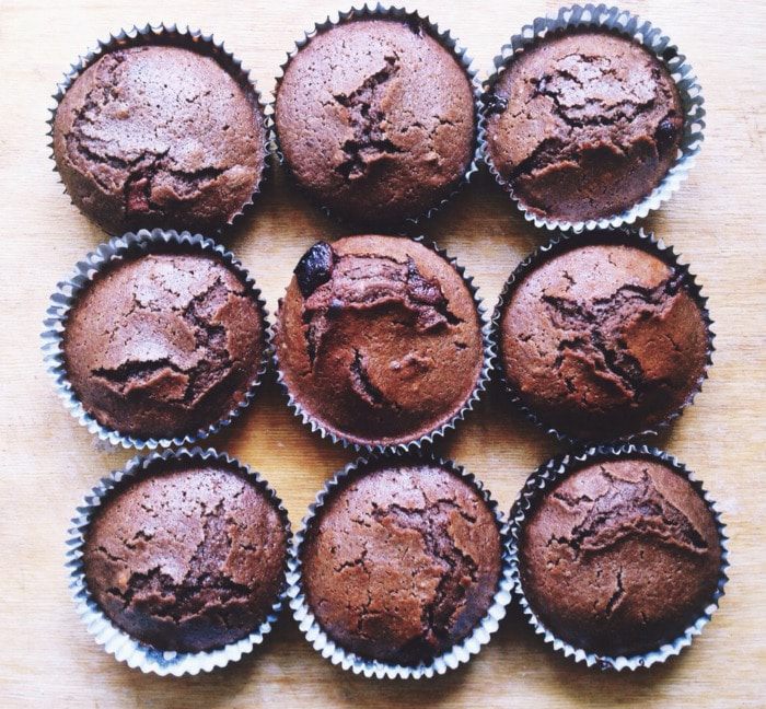 Ржаные кексы с шоколадом и орехом пекан