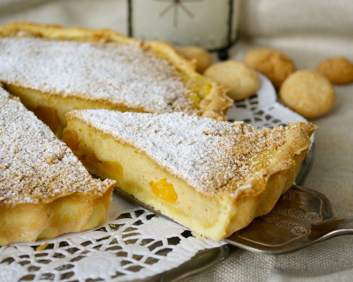 Открытый пирог с кремом франжипан (Crostata con crema Frangipane)