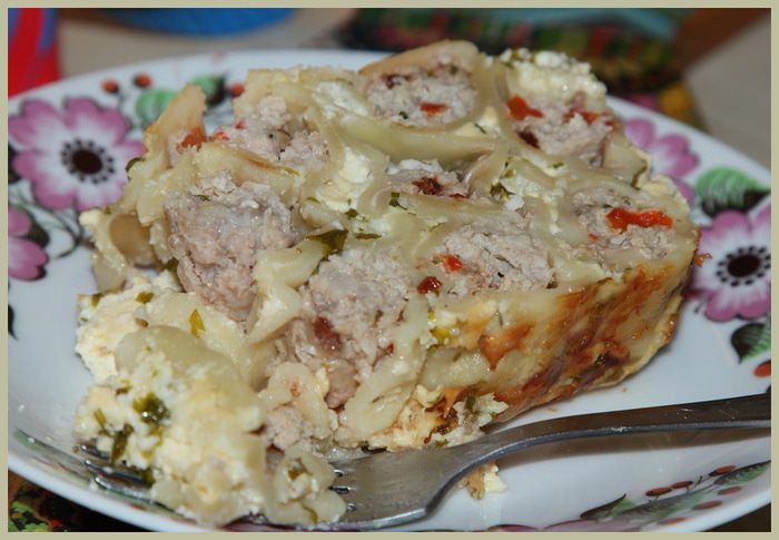 Каннеллони под сливочно-яичным соусом