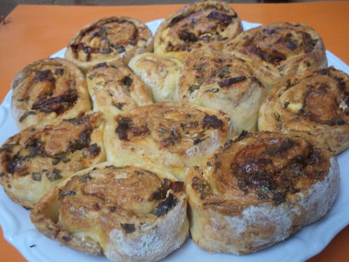 Пирог-улитка из творожного теста