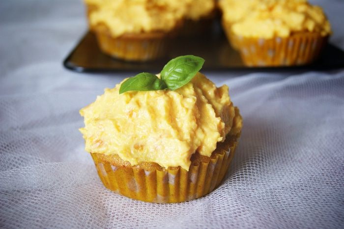 Тыквенные кексы с морковным кремом