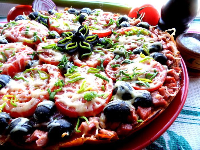 Пицца, приготовленная без духовки