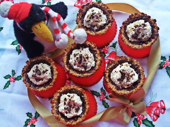 Овсяные корзиночки с маскарпоне и шоколадом