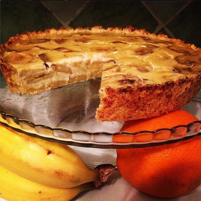 Заливной банановый тарт