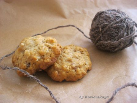 Овсяное печенье с шоколадом и черносливом