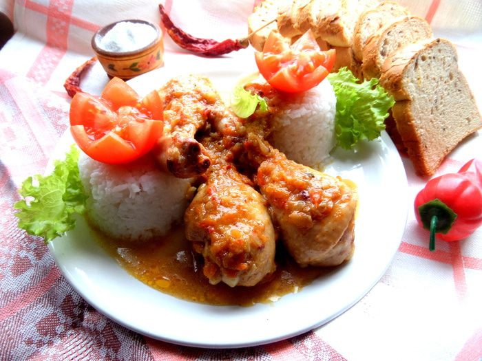 Куриные ножки в домашней аджике