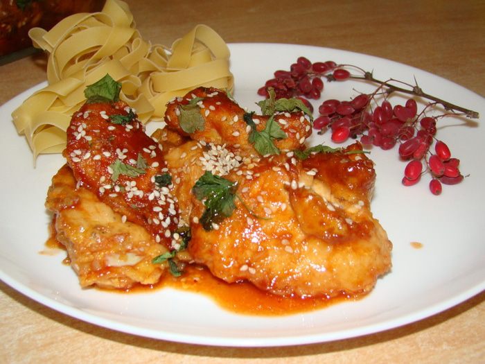 Курица в кисло-сладком соусе