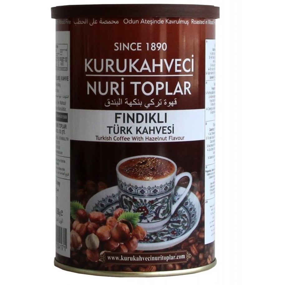 Турецкий кофе Kurukahveci Nuri Toplar, с фундуком